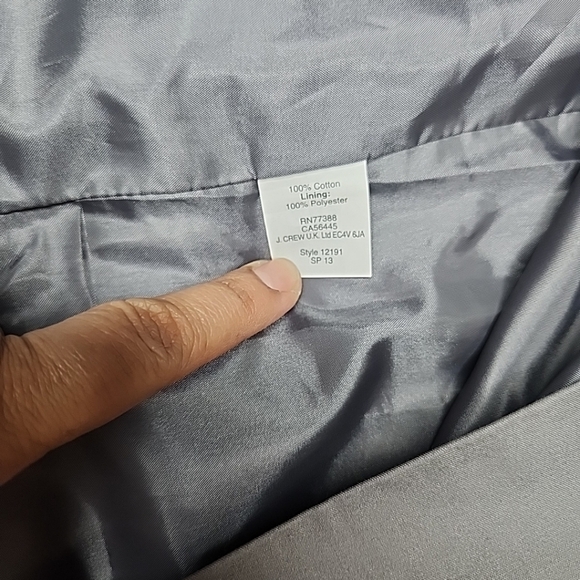 J. Crew Woman's Gray Mollie Bridesmaid Dress Size Petite 0 - Picture 10 of 10